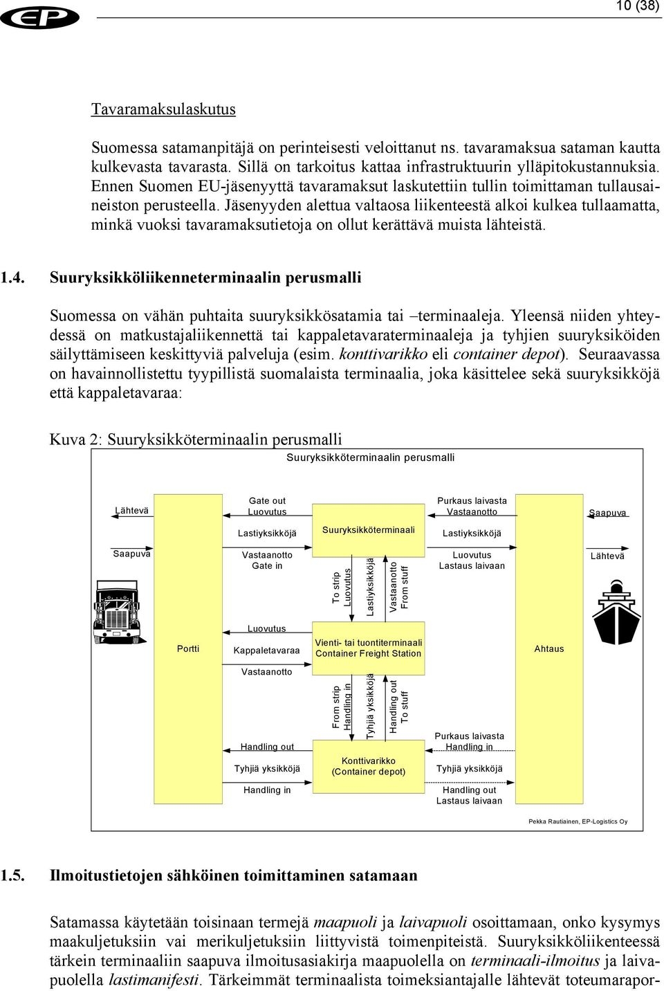 Jäsenyyden alettua valtaosa liikenteestä alkoi kulkea tullaamatta, minkä vuoksi tavaramaksutietoja on ollut kerättävä muista lähteistä. 1.4.