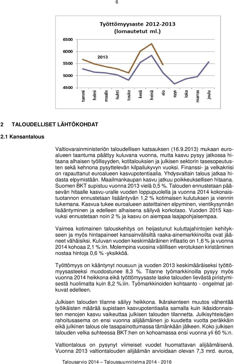 kilpailukyvyn vuoksi. Finanssi- ja velkakriisi on rapauttanut euroalueen kasvupotentiaalia. Yhdysvaltain talous jatkaa hidasta elpymistään. Maailmankaupan kasvu jatkuu poikkeuksellisen hitaana.