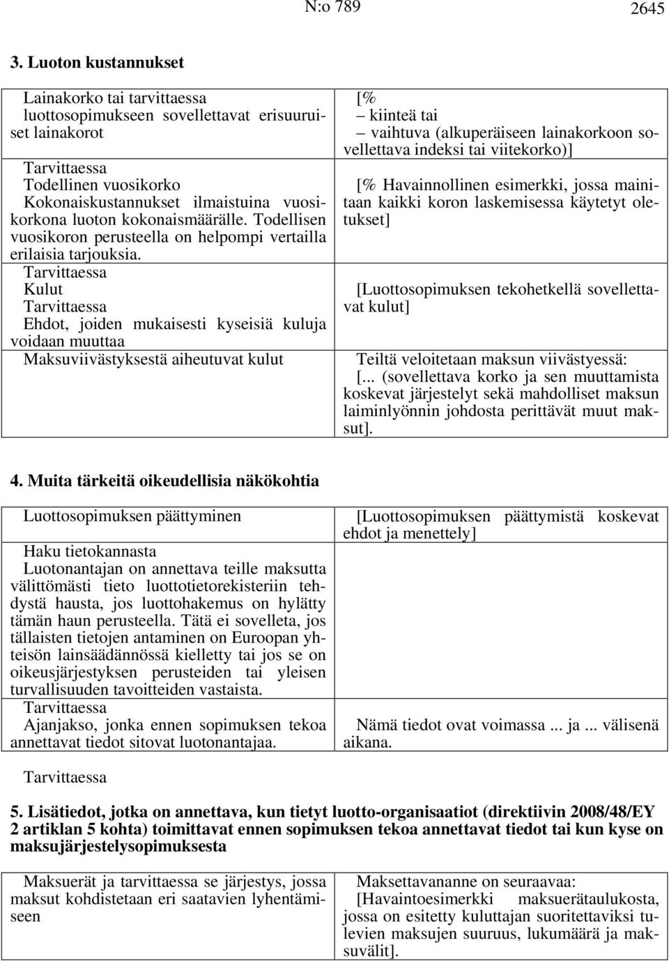 Todellisen vuosikoron perusteella on helpompi vertailla erilaisia tarjouksia.