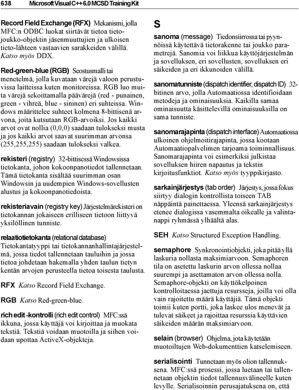 Katso myös DDX. Red-green-blue (RGB) Seostusmalli tai menetelmä, jolla kuvataan värejä valoon perustuvissa laitteissa kuten monitoreissa.
