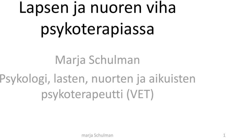 Psykologi, lasten, nuorten ja