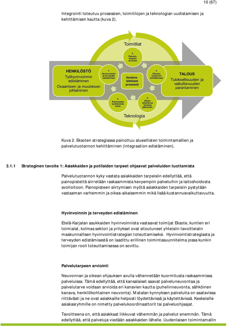 1 Strateginen tavoite 1: Asiakkaiden ja potilaiden tarpeet ohjaavat palveluiden tuottamista Palvelutuotannon kyky vastata asiakkaiden tarpeisiin edellyttää, että painopistettä siirretään raskaammista