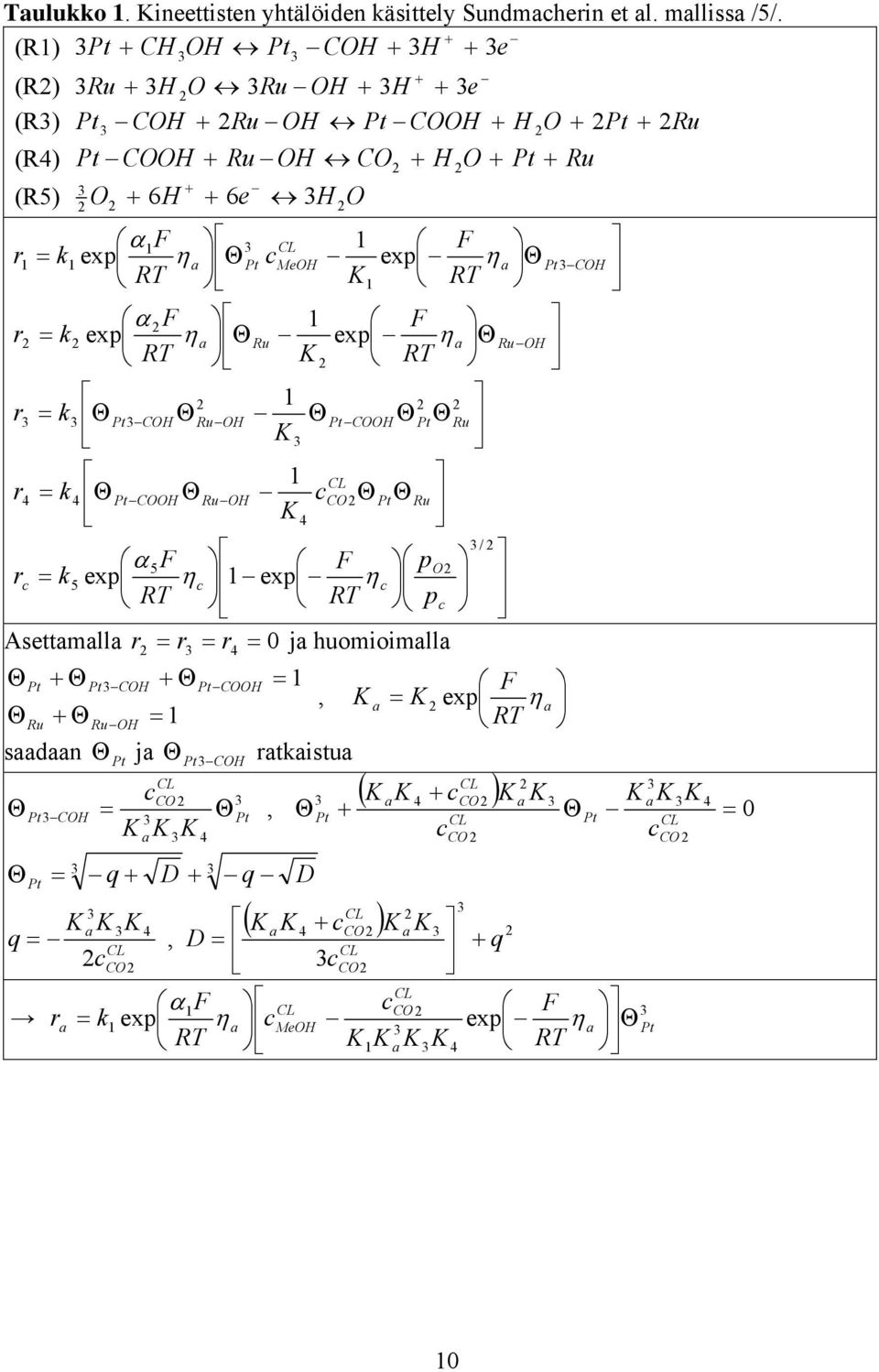 exp η Pt ceoh exp η Θ RT 1 RT r2 α 2F 1 F = k2 exp η Θ Ru exp η Θ Ru OH RT 2 RT 2 1 2 2 r = k Θ Pt COH Θ Ru OH Θ Pt COOH Θ PtΘ Ru 1 CL r4 = k4 Θ Pt COOH Θ Ru OH cco2θ PtΘ Ru 4 / 2 α 5F F p O2 r = c