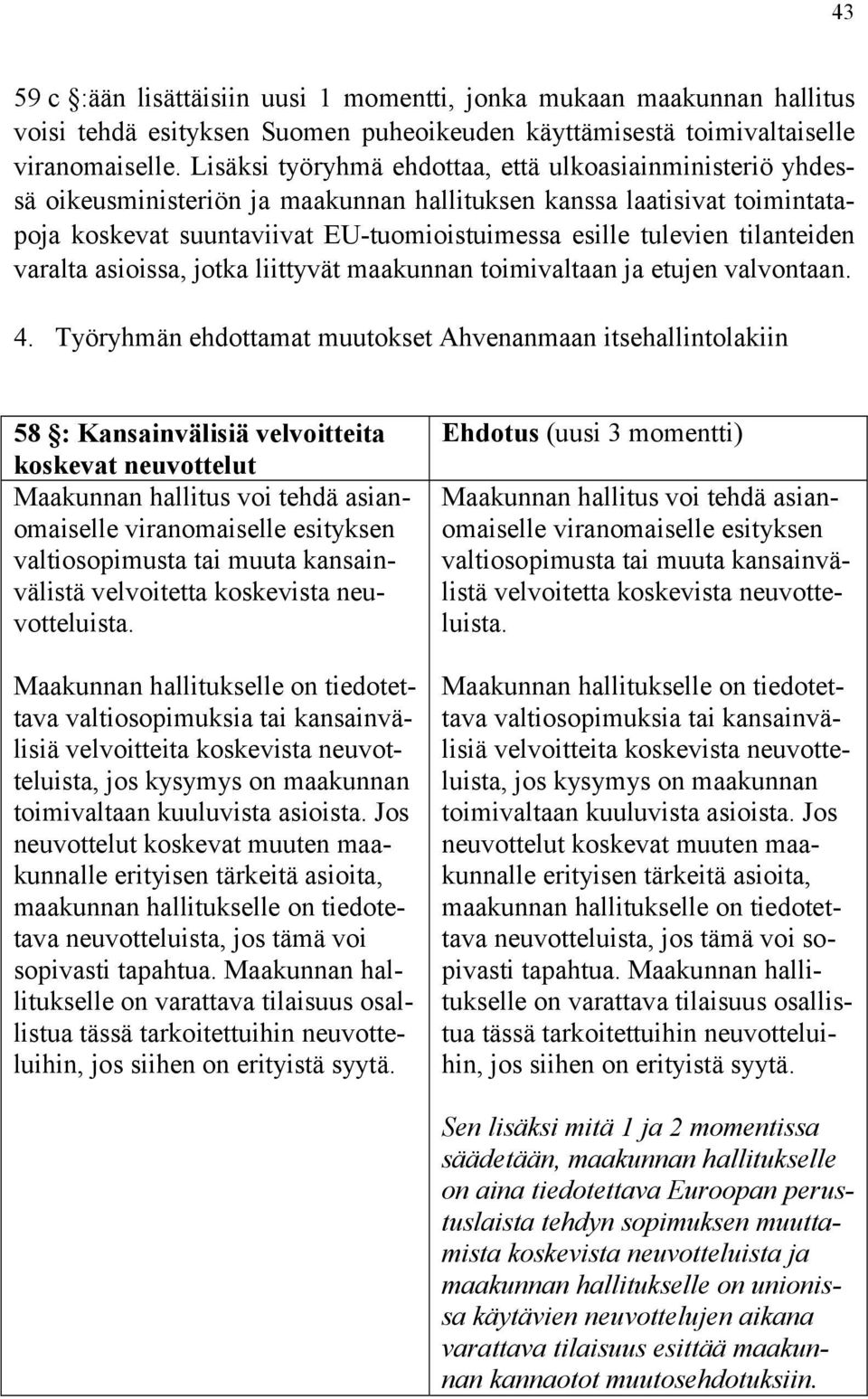 tilanteiden varalta asioissa, jotka liittyvät maakunnan toimivaltaan ja etujen valvontaan. 4.