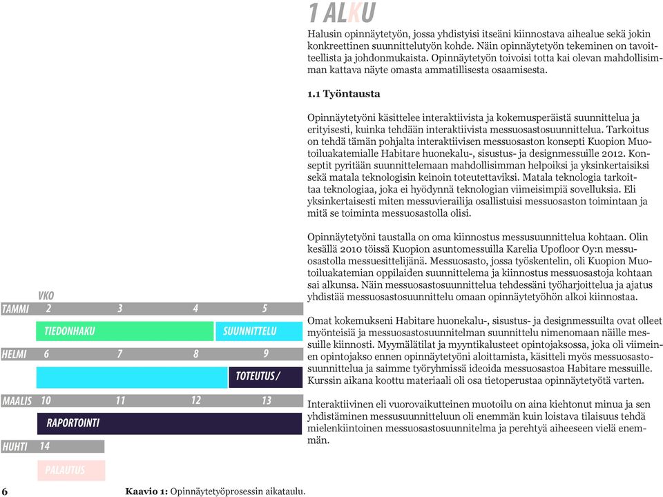 1 Työntausta Opinnäytetyöni käsittelee interaktiivista ja kokemusperäistä suunnittelua ja erityisesti, kuinka tehdään interaktiivista messuosastosuunnittelua.