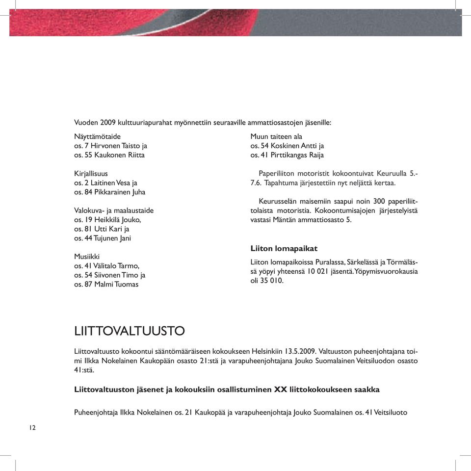 41 Välitalo Tarmo, os. 54 Siivonen Timo ja os. 87 Malmi Tuomas Paperiliiton motoristit kokoontuivat Keuruulla 5.- 7.6. Tapahtuma järjestettiin nyt neljättä kertaa.