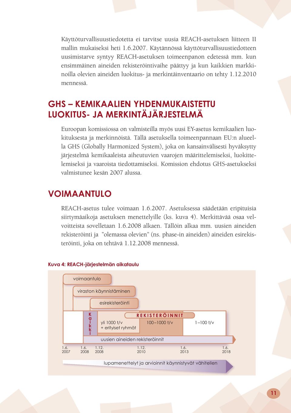 kun ensimmäinen aineiden rekisteröintivaihe päättyy ja kun kaikkien markkinoilla olevien aineiden luokitus- ja merkintäinventaario on tehty 1.12.2010 mennessä.