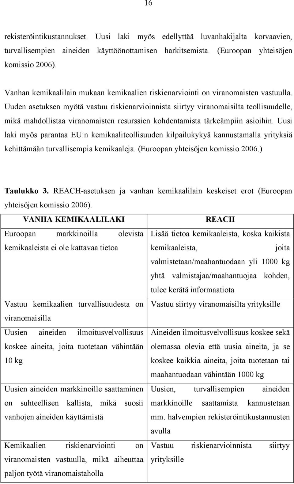 Uuden asetuksen myötä vastuu riskienarvioinnista siirtyy viranomaisilta teollisuudelle, mikä mahdollistaa viranomaisten resurssien kohdentamista tärkeämpiin asioihin.