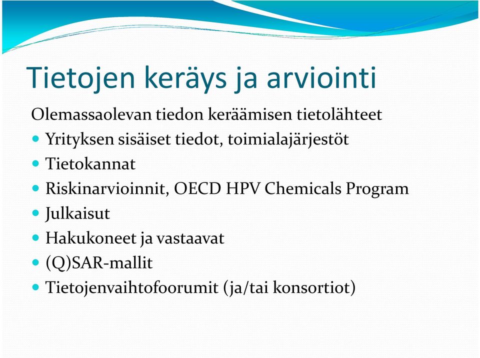 Tietokannat Riskinarvioinnit, OECD HPV Chemicals Program