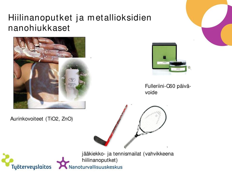 Aurinkovoiteet (TiO2, ZnO) jääkiekko-