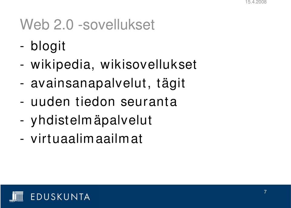 wikisovellukset - avainsanapalvelut,