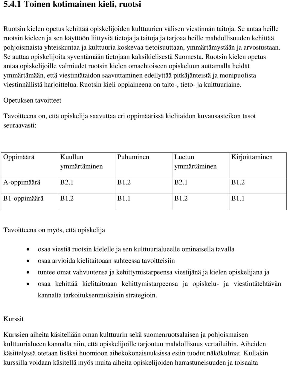 ja arvostustaan. Se auttaa opiskelijoita syventämään tietojaan kaksikielisestä Suomesta.