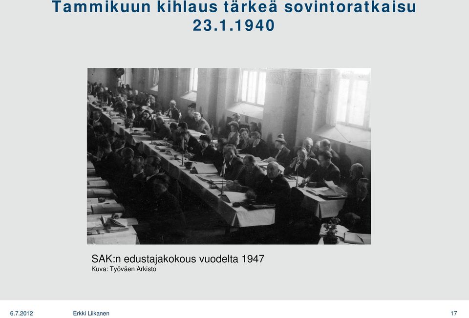 1940 SAK:n edustajakokous