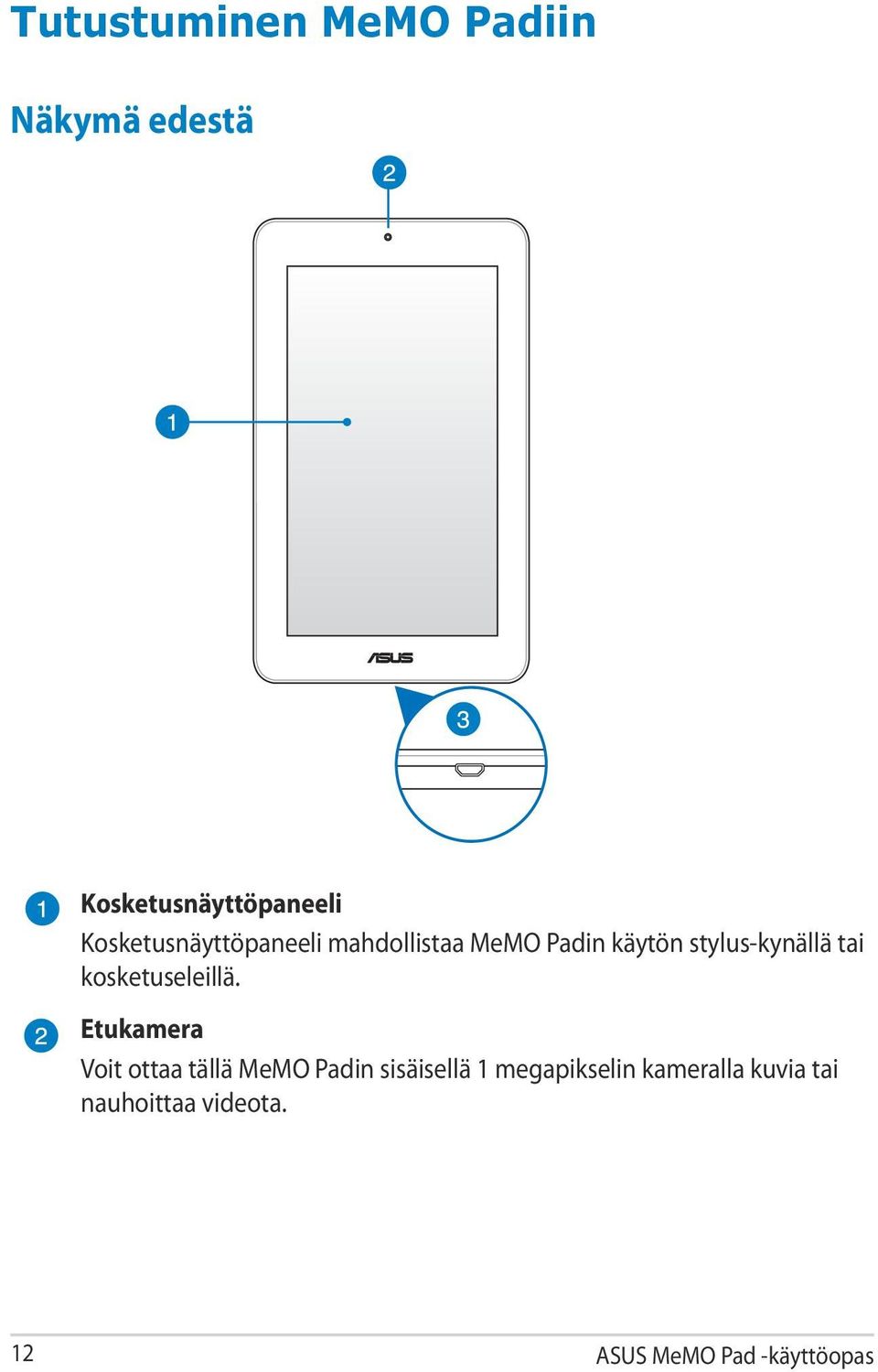 tai kosketuseleillä.