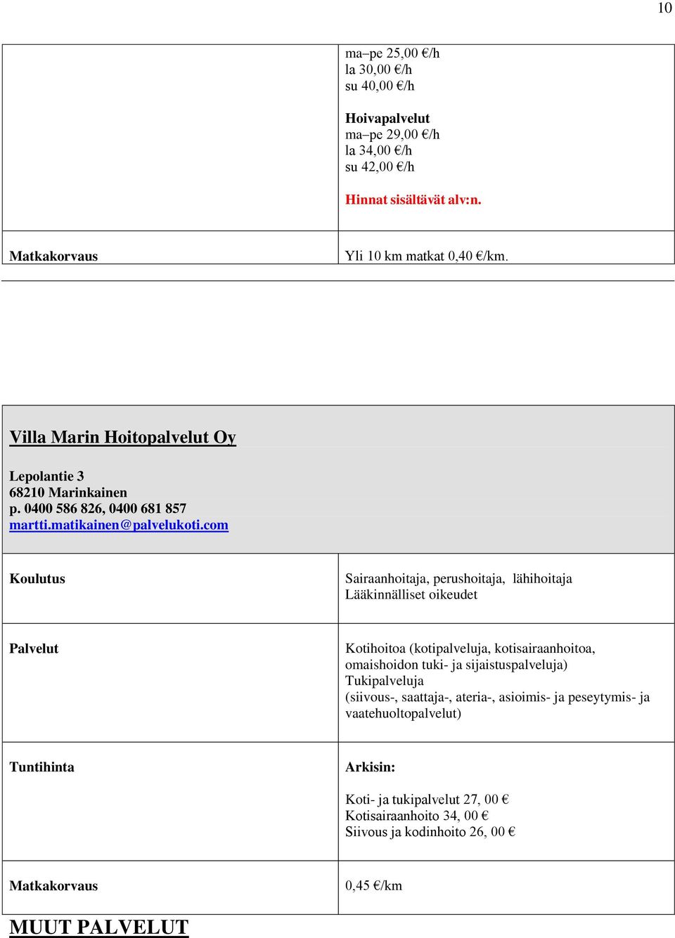 com Sairaanhoitaja, perushoitaja, lähihoitaja Lääkinnälliset oikeudet Kotihoitoa (kotipalveluja, kotisairaanhoitoa, omaishoidon tuki- ja sijaistuspalveluja)