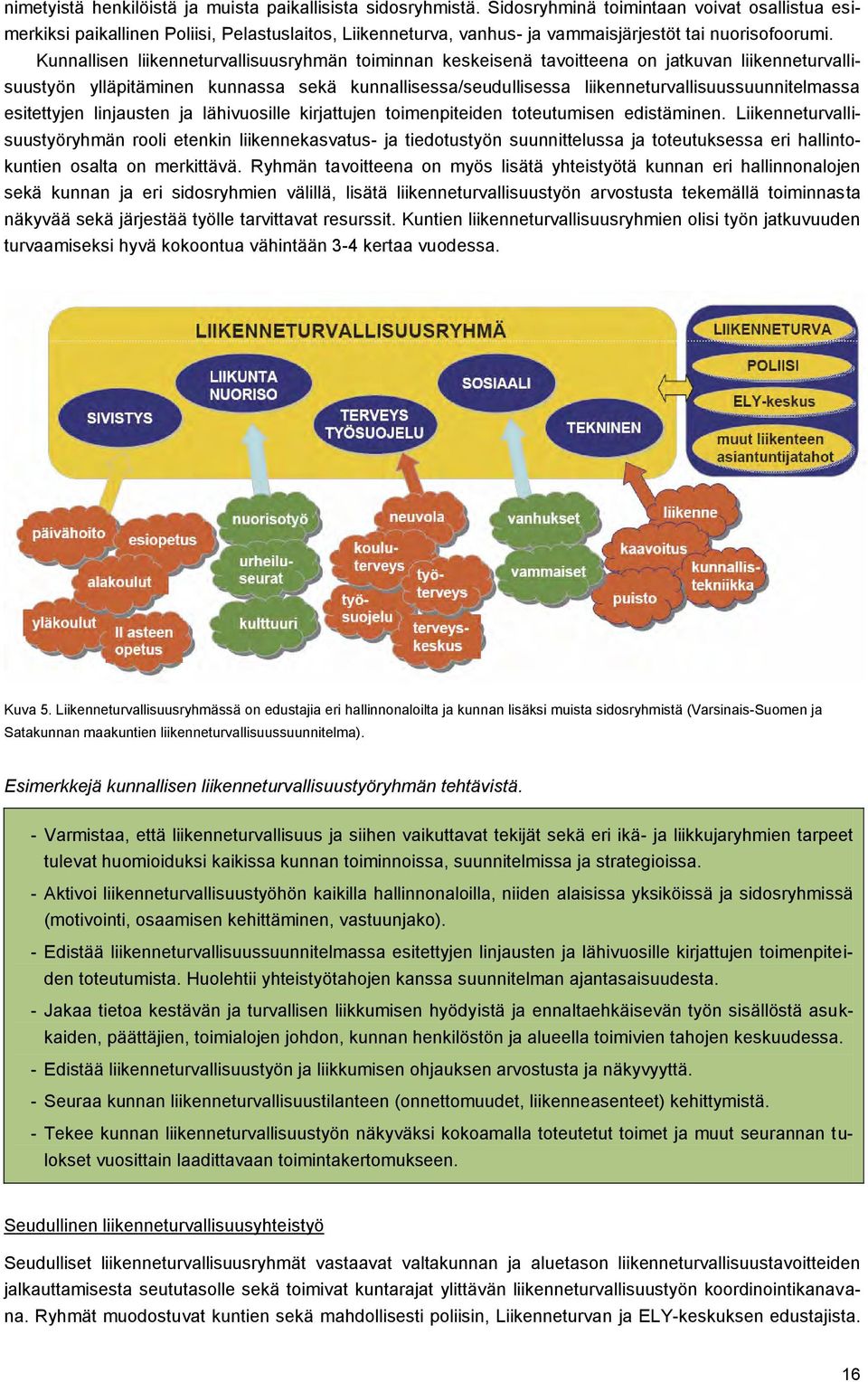 Kunnallisen liikenneturvallisuusryhmän toiminnan keskeisenä tavoitteena on jatkuvan liikenneturvallisuustyön ylläpitäminen kunnassa sekä kunnallisessa/seudullisessa liikenneturvallisuussuunnitelmassa