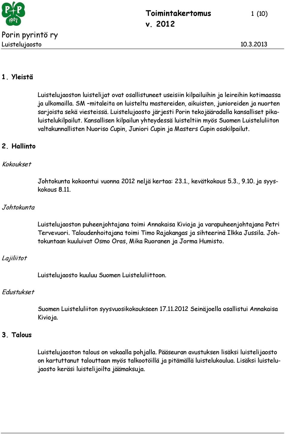 Kansallisen kilpailun yhteydessä luisteltiin myös Suomen Luisteluliiton valtakunnallisten Nuoriso Cupin, Juniori Cupin ja Masters Cupin osakilpailut. 2.