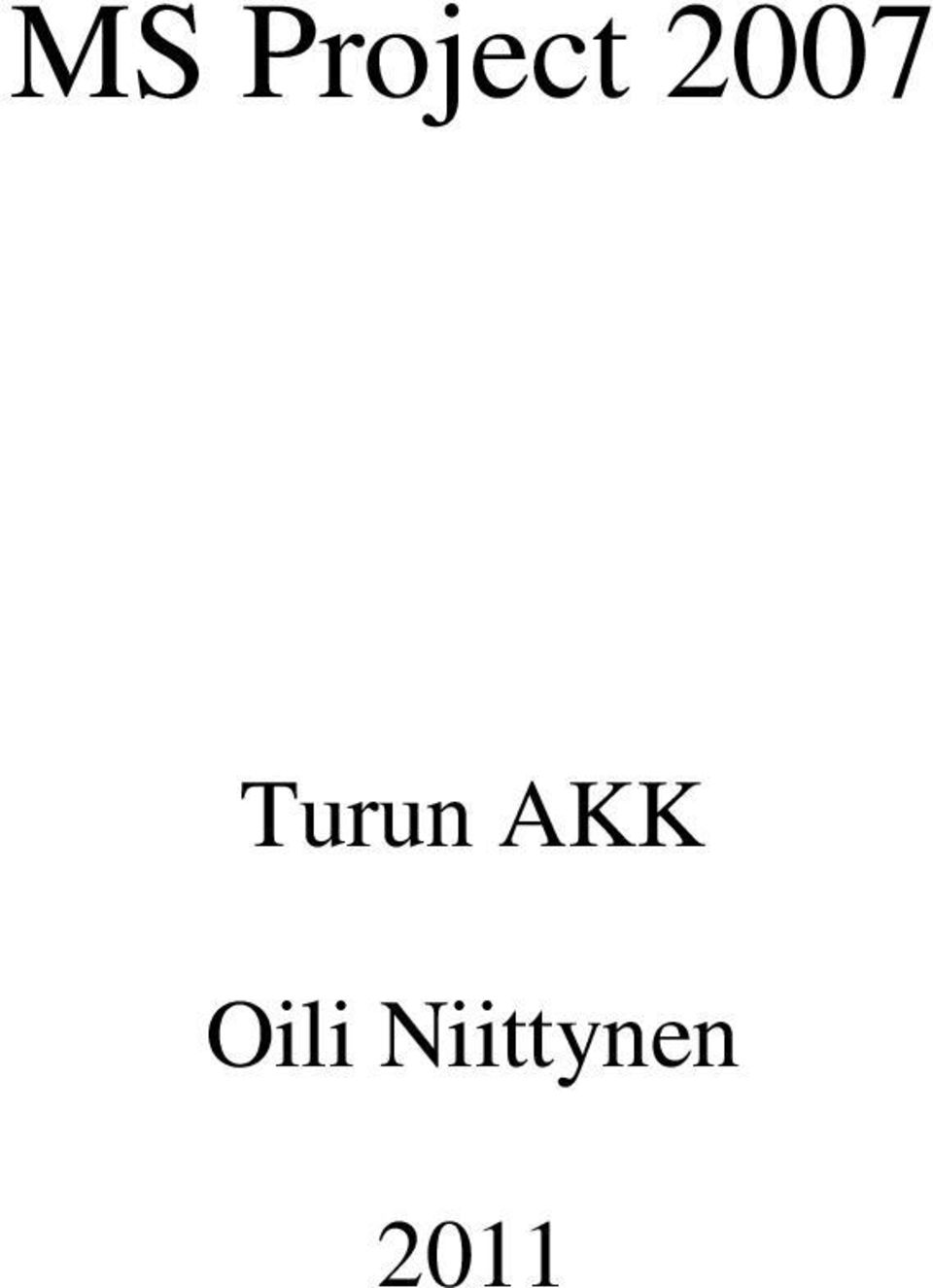 AKK Oili