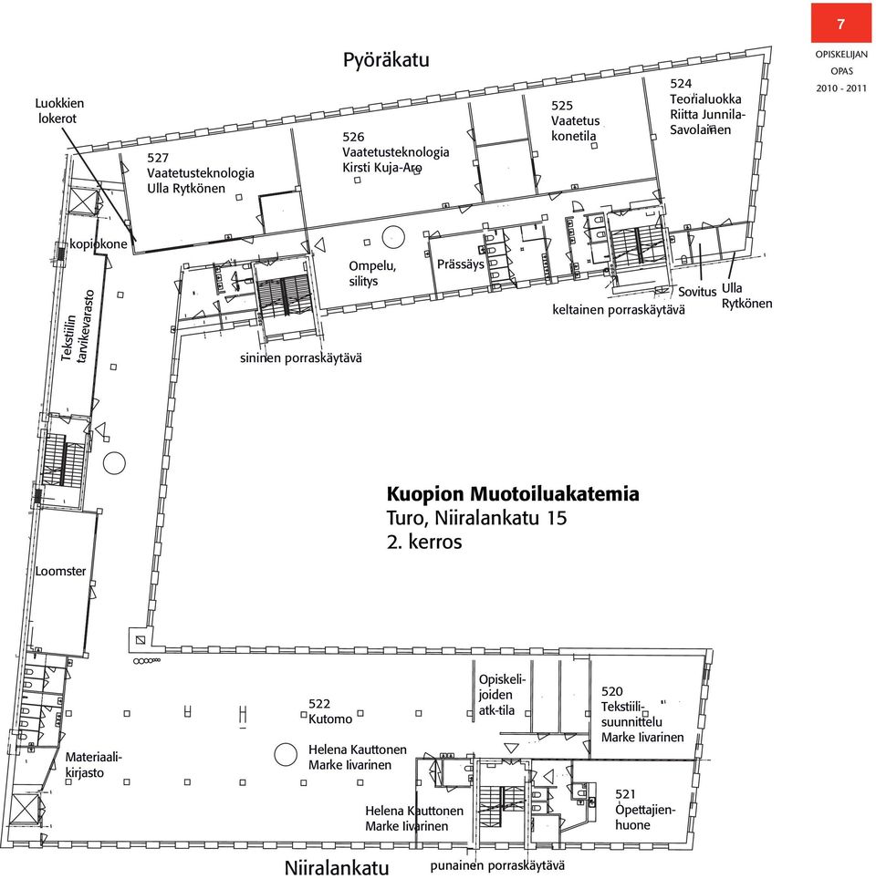 keltainen porraskäytävä Ulla Rytkönen Turo, Niiralankatu 15 2.