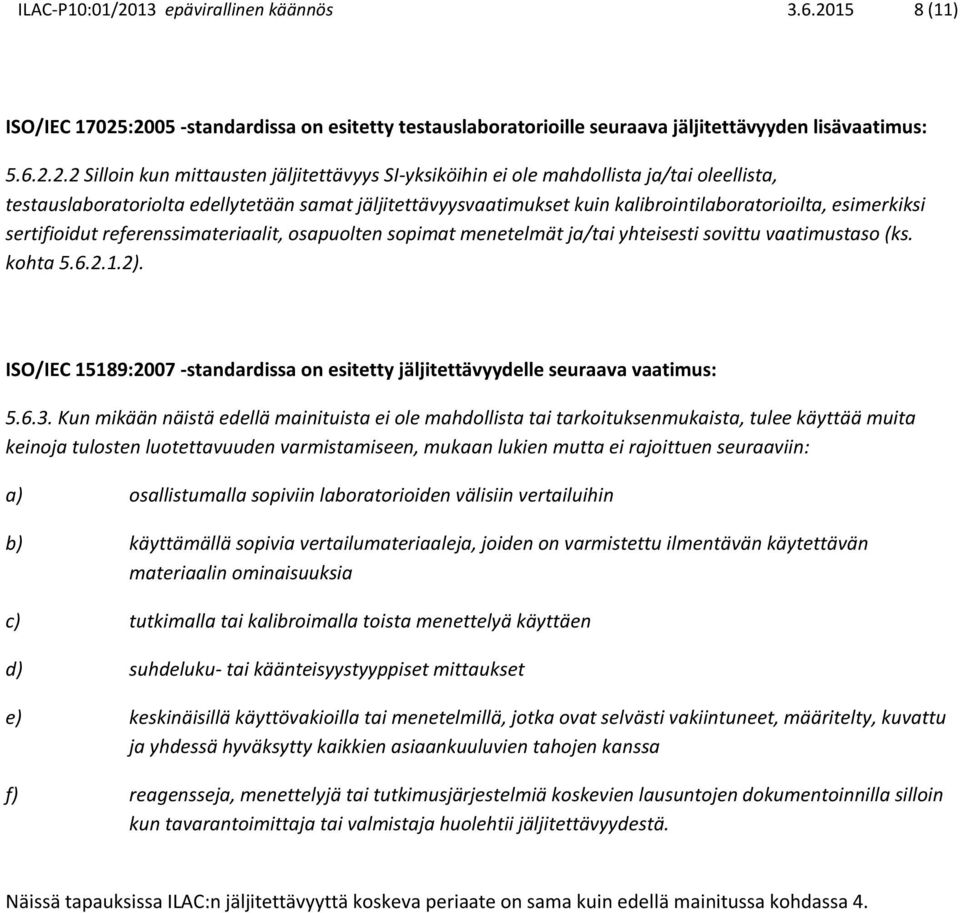 15 8 (11) ISO/IEC 17025