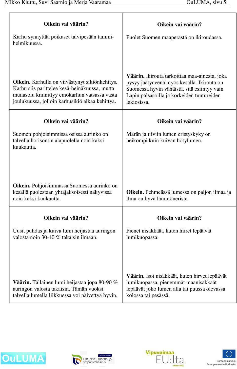 Ikirouta tarkoittaa maa-ainesta, joka pysyy jäätyneenä myös kesällä. Ikirouta on Suomessa hyvin vähäistä, sitä esiintyy vain Lapin palsasoilla ja korkeiden tuntureiden lakiosissa.