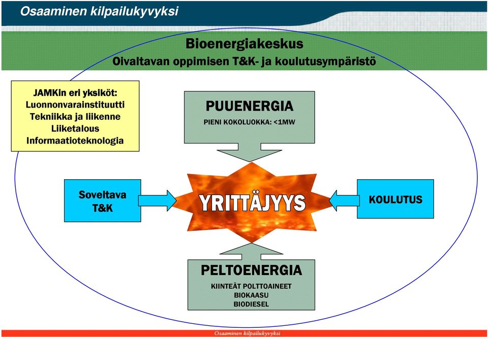 Liiketalous Informaatioteknologia PUUENERGIA PIENI KOKOLUOKKA: <1MW