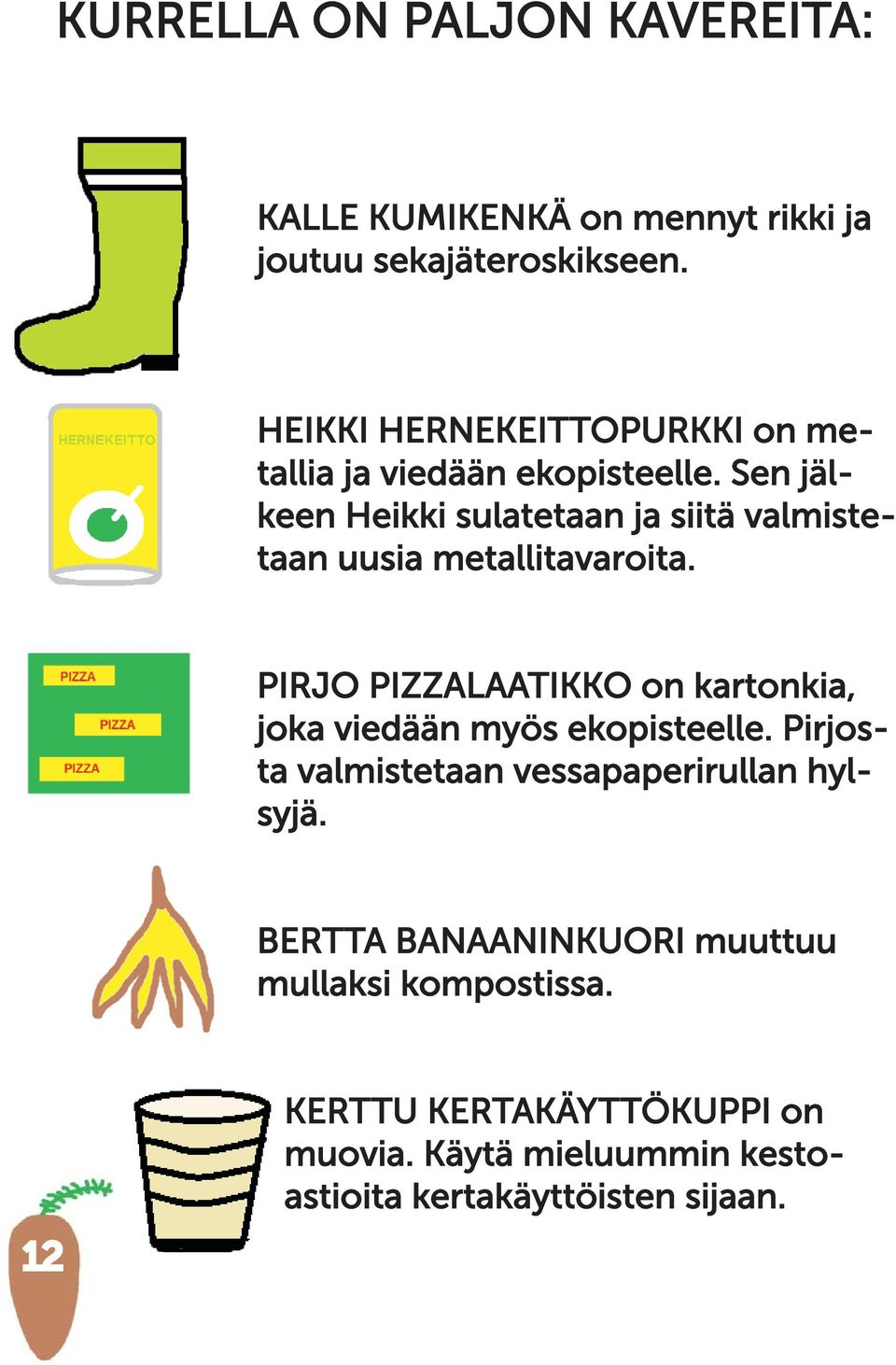 Sen jälkeen Heikki sulatetaan ja siitä valmiste- taan uusia metallitavaroita.