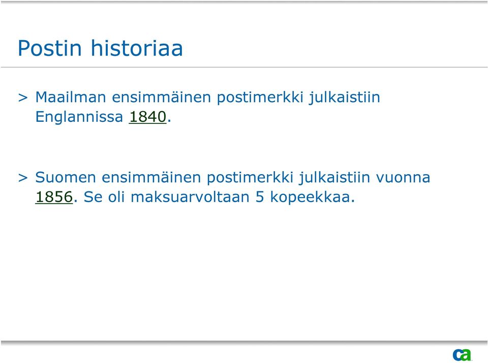 > Suomen ensimmäinen postimerkki