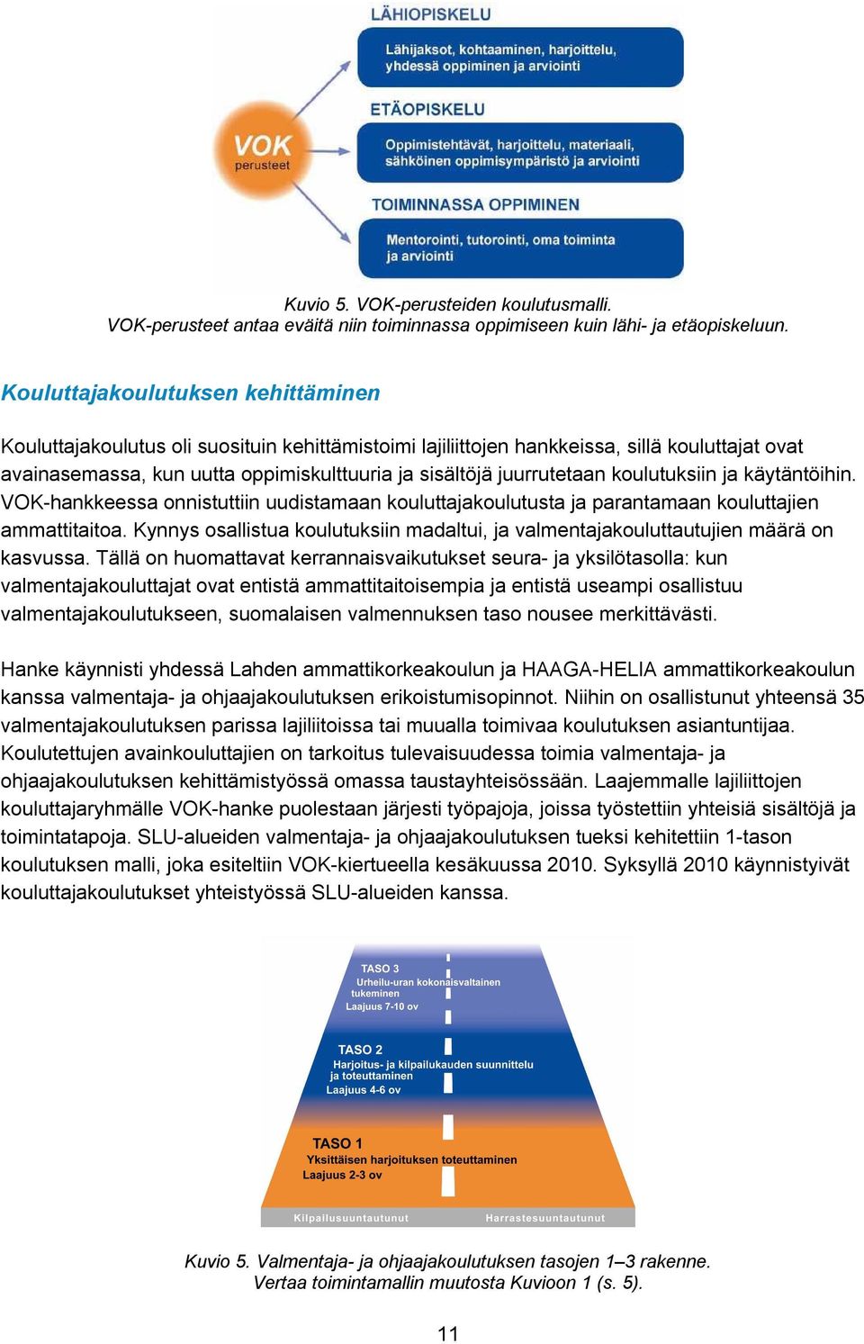 juurrutetaan koulutuksiin ja käytäntöihin. VOK-hankkeessa onnistuttiin uudistamaan kouluttajakoulutusta ja parantamaan kouluttajien ammattitaitoa.