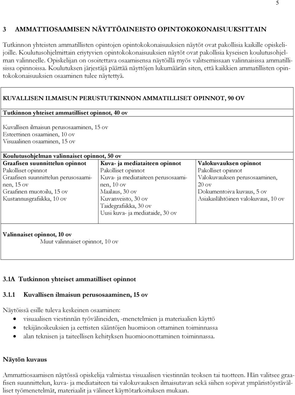 Opiskelijan on osoitettava osaamisensa näytöillä myös valitsemissaan valinnaisissa ammatillisissa opinnoissa.