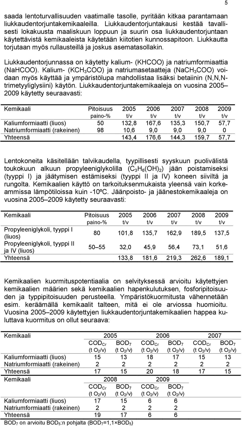 Liukkautta torjutaan myös rullausteillä ja joskus asematasollakin. Liukkaudentorjunnassa on käytetty kalium- (KHCOO) ja natriumformiaattia (NaHCOO).