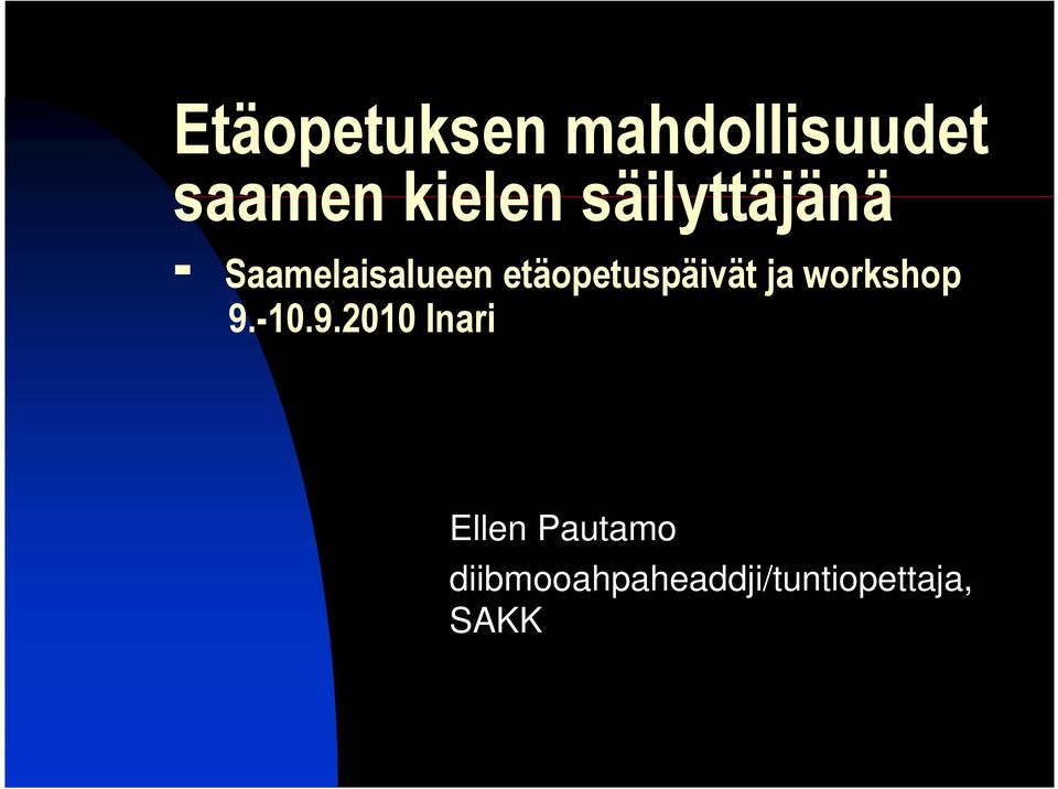 etäopetuspäivät ja workshop 9.