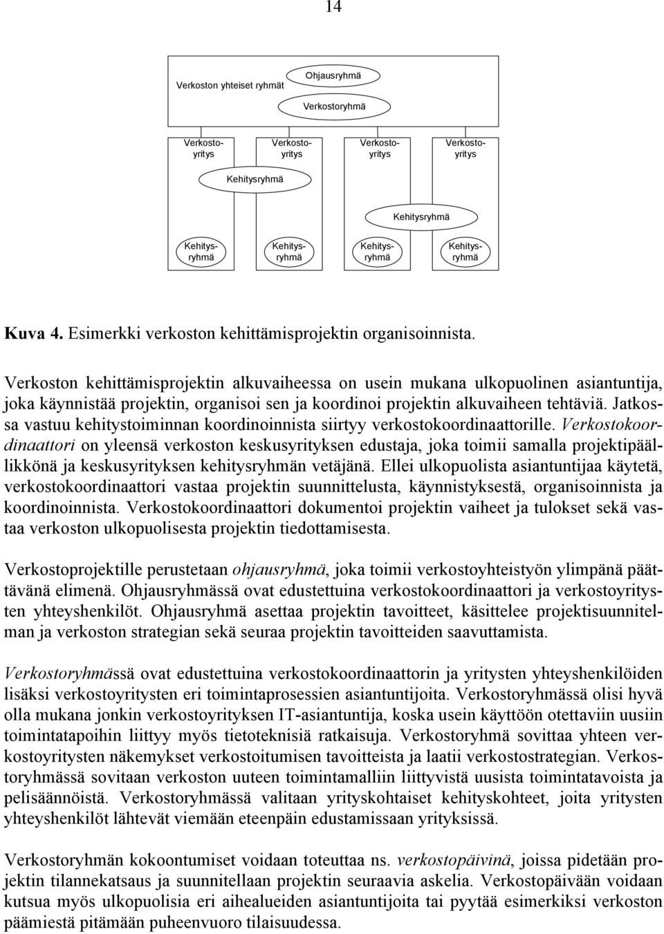 Verkoston kehittämisprojektin alkuvaiheessa on usein mukana ulkopuolinen asiantuntija, joka käynnistää projektin, organisoi sen ja koordinoi projektin alkuvaiheen tehtäviä.