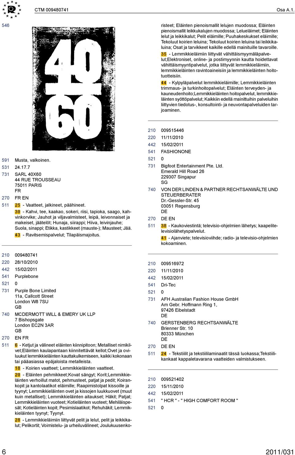 546 risteet; Eläinten pienoismallit lelujen muodossa; Eläinten pienoismallit leikkukalujen muodossa; Lelueläimet; Eläinten lelut ja leikkikalut; Pelit eläimille; Puuhakeskukset eläimille; Tekoluut