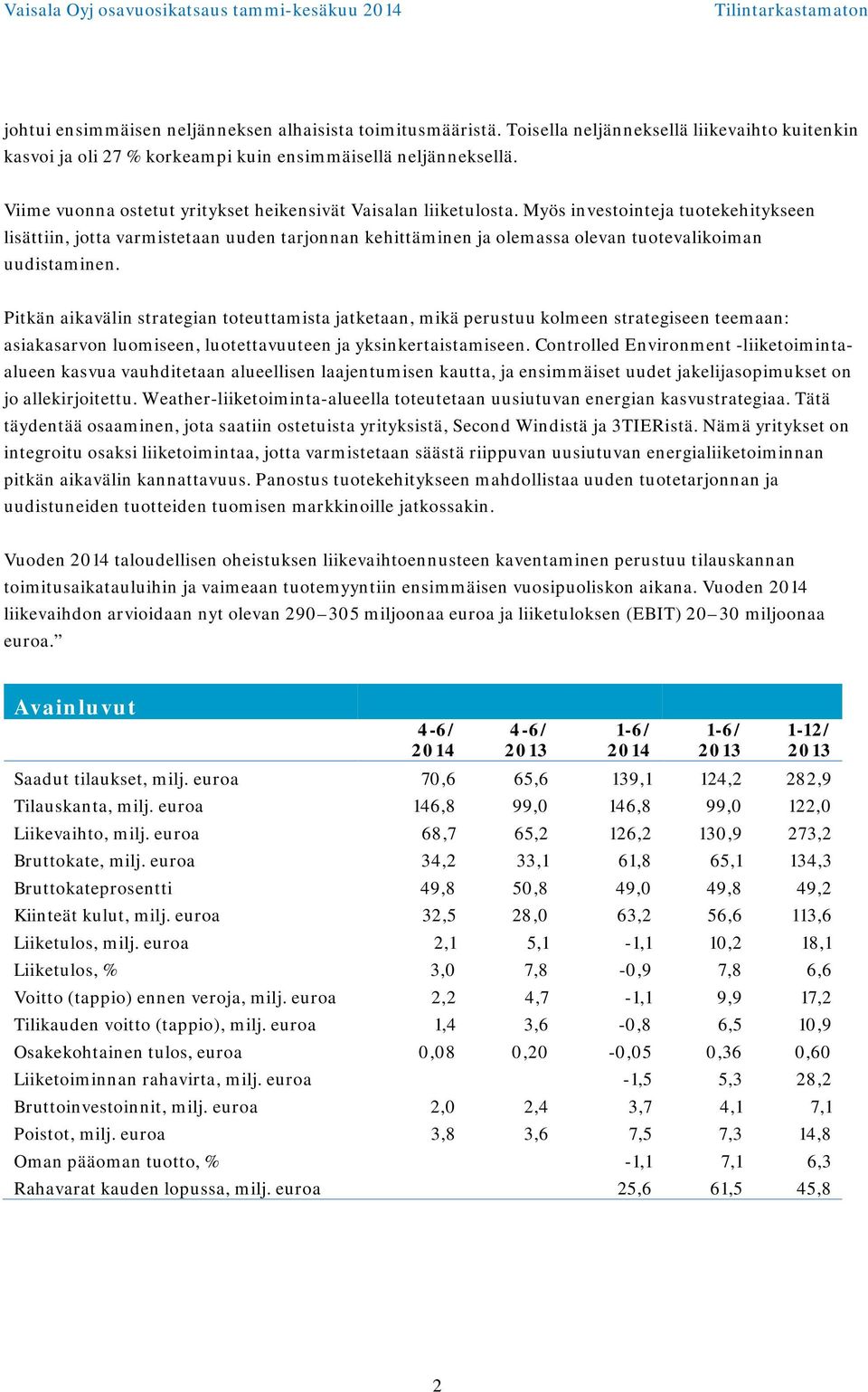 Myös investointeja tuotekehitykseen lisättiin, jotta varmistetaan uuden tarjonnan kehittäminen ja olemassa olevan tuotevalikoiman uudistaminen.