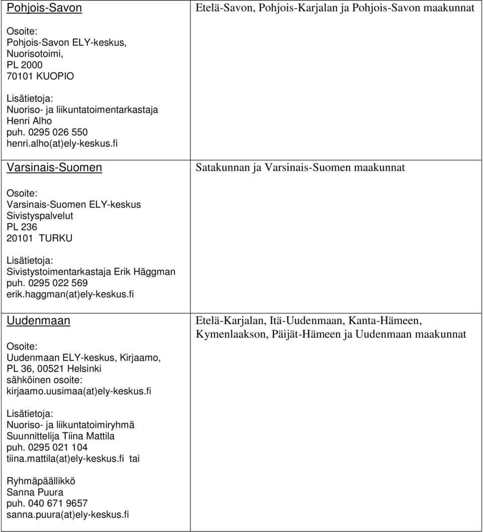 fi Varsinais-Suomen Satakunnan ja Varsinais-Suomen maakunnat Osoite: Varsinais-Suomen ELY-keskus Sivistyspalvelut PL 236 20101 TURKU Lisätietoja: Sivistystoimentarkastaja Erik Häggman puh.