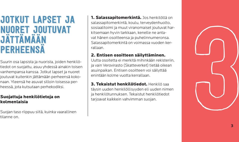 Salassapitomerkintä.