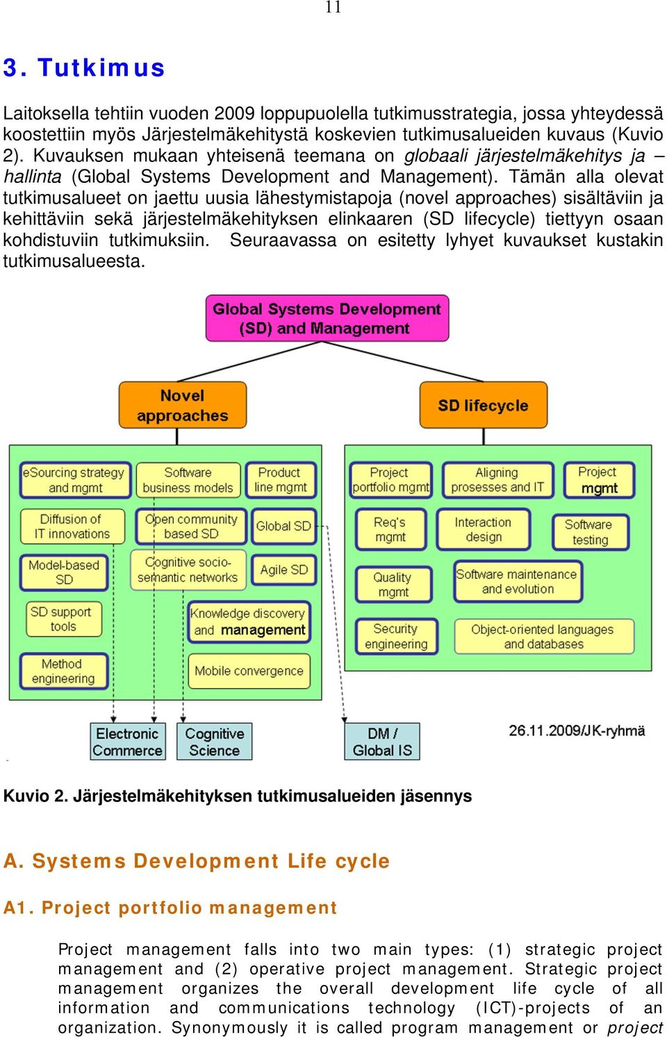 Tämän alla levat tutkimusalueet n jaettu uusia lähestymistapja (nvel appraches) sisältäviin ja kehittäviin sekä järjestelmäkehityksen elinkaaren (SD lifecycle) tiettyyn saan khdistuviin tutkimuksiin.