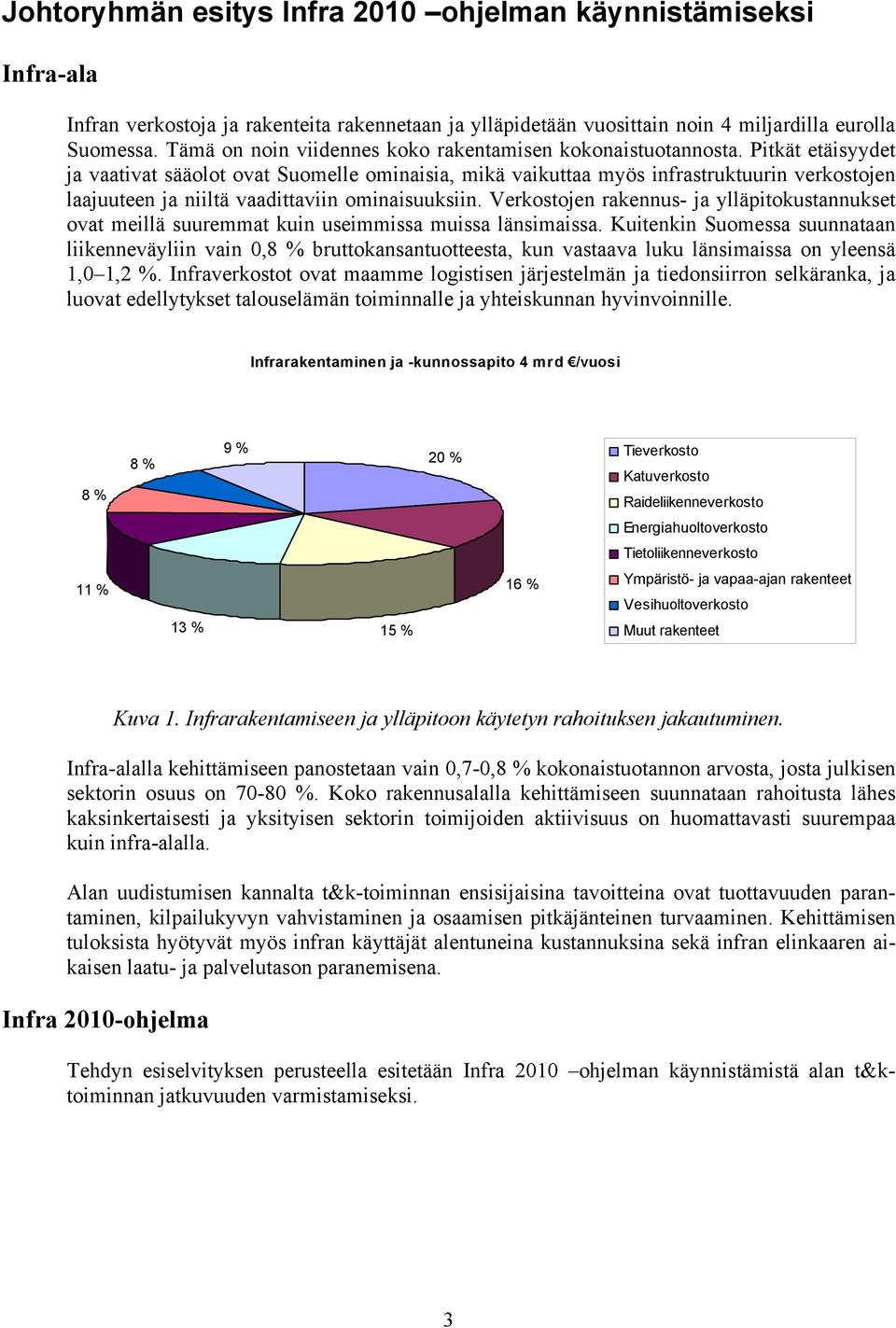 Pitkät etäisyydet ja vaativat sääolot ovat Suomelle ominaisia, mikä vaikuttaa myös infrastruktuurin verkostojen laajuuteen ja niiltä vaadittaviin ominaisuuksiin.