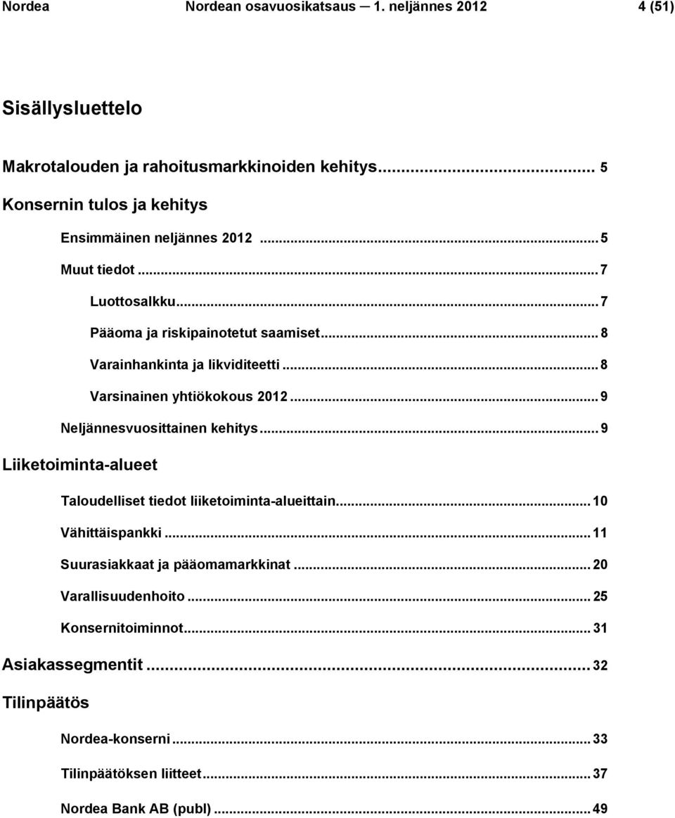 .. 8 Varainhankinta ja likviditeetti... 8 Varsinainen yhtiökokous 2012... 9 Neljännesvuosittainen kehitys.