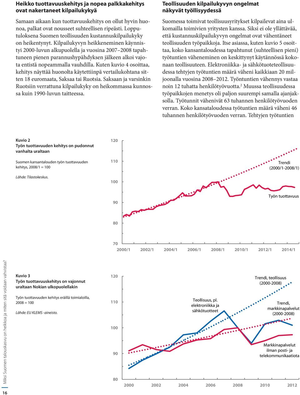 Kilpailukyvyn heikkeneminen käynnistyi 2000-luvun alkupuolella ja vuosina 2007 2008 tapahtuneen pienen parannushypähdyksen jälkeen alkoi vajota entistä nopeammalla vauhdilla.