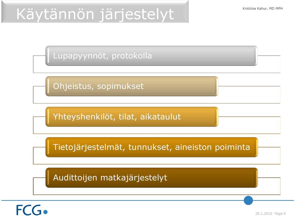 Yhteyshenkilöt, tilat, aikataulut Tietojärjestelmät,