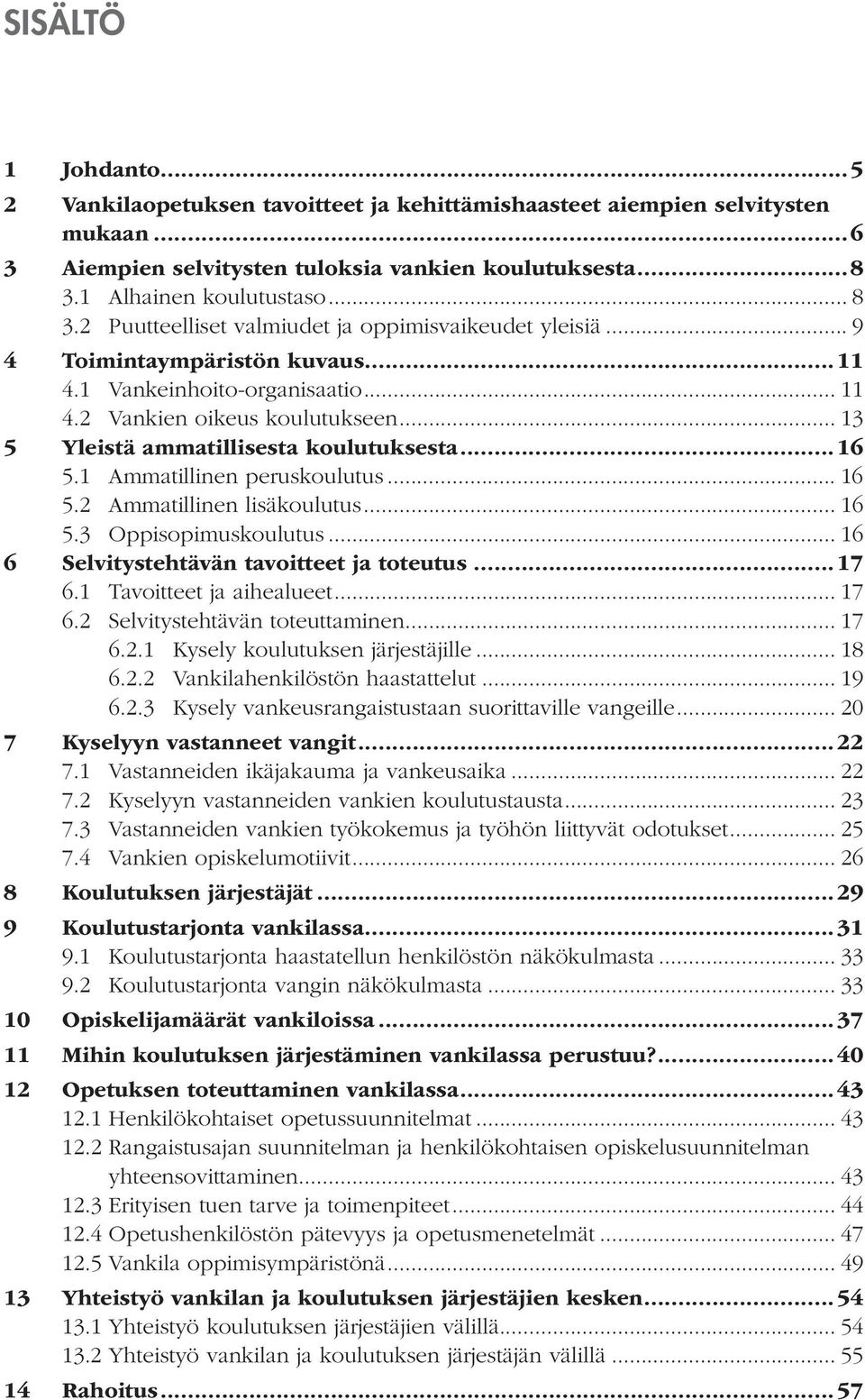 .. 13 5 Yleistä ammatillisesta koulutuksesta...16 5.1 Ammatillinen peruskoulutus... 16 5.2 Ammatillinen lisäkoulutus... 16 5.3 Oppisopimuskoulutus... 16 6 Selvitystehtävän tavoitteet ja toteutus...17 6.