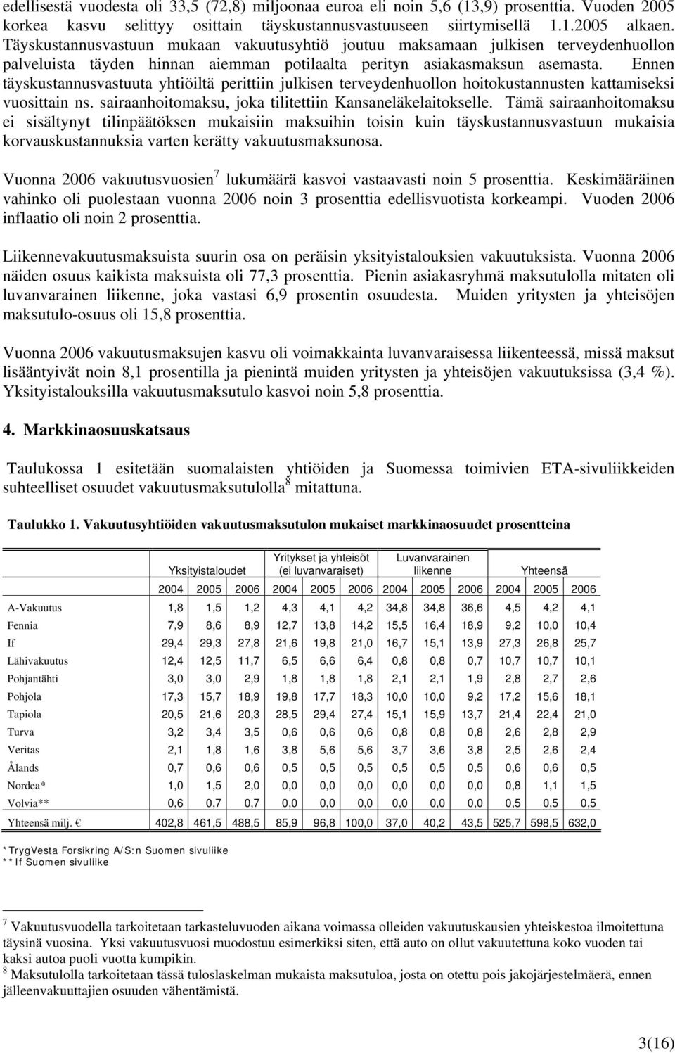 Ennen täyskustannusvastuuta yhtiöiltä perittiin julkisen terveydenhuollon hoitokustannusten kattamiseksi vuosittain ns. sairaanhoitomaksu, joka tilitettiin Kansaneläkelaitokselle.