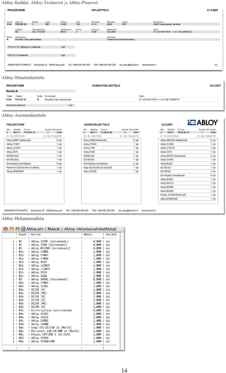 Abloy-Puuovet