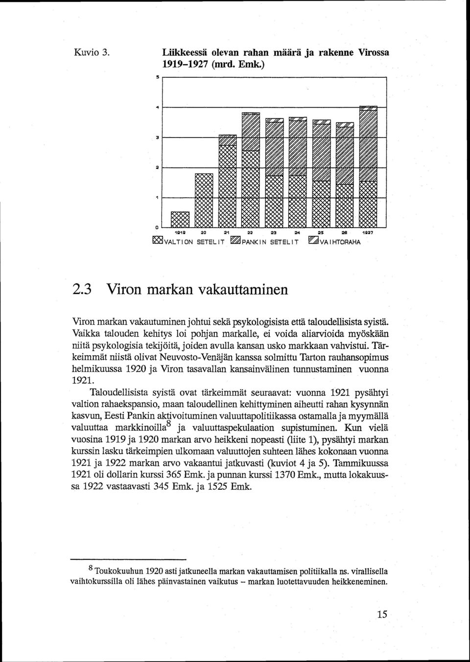 Vaikka talouden kehitys loi pohjan markalle, ei voida aliarvioida myöskään niitä psykologisia tekijöitä, joiden avulla kansan usko markkaan vahvistui.