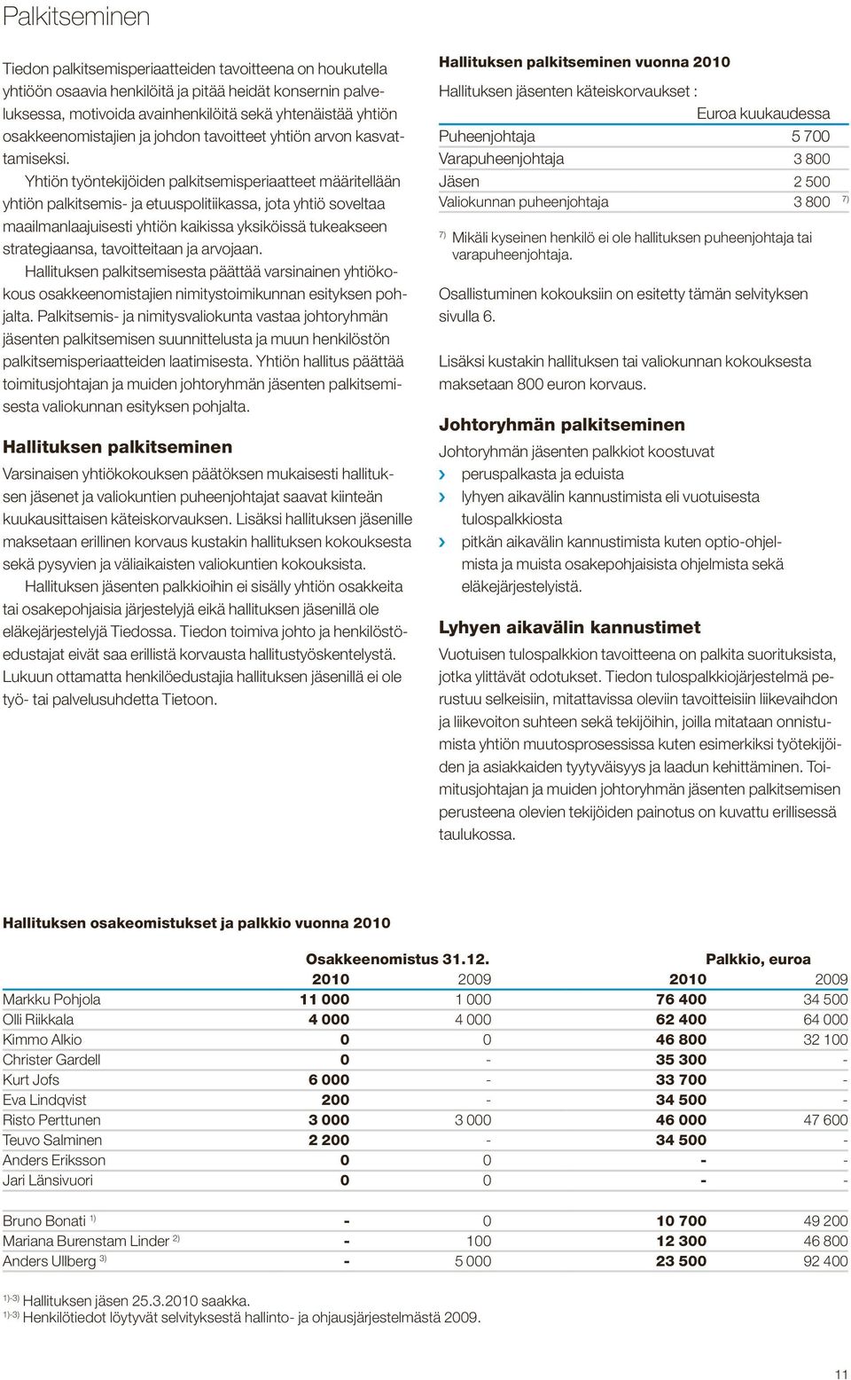 Yhtiön työntekijöiden palkitsemisperiaatteet määritellään yhtiön palkitsemis- ja etuuspolitiikassa, jota yhtiö soveltaa maailmanlaajuisesti yhtiön kaikissa yksiköissä tukeakseen strategiaansa,