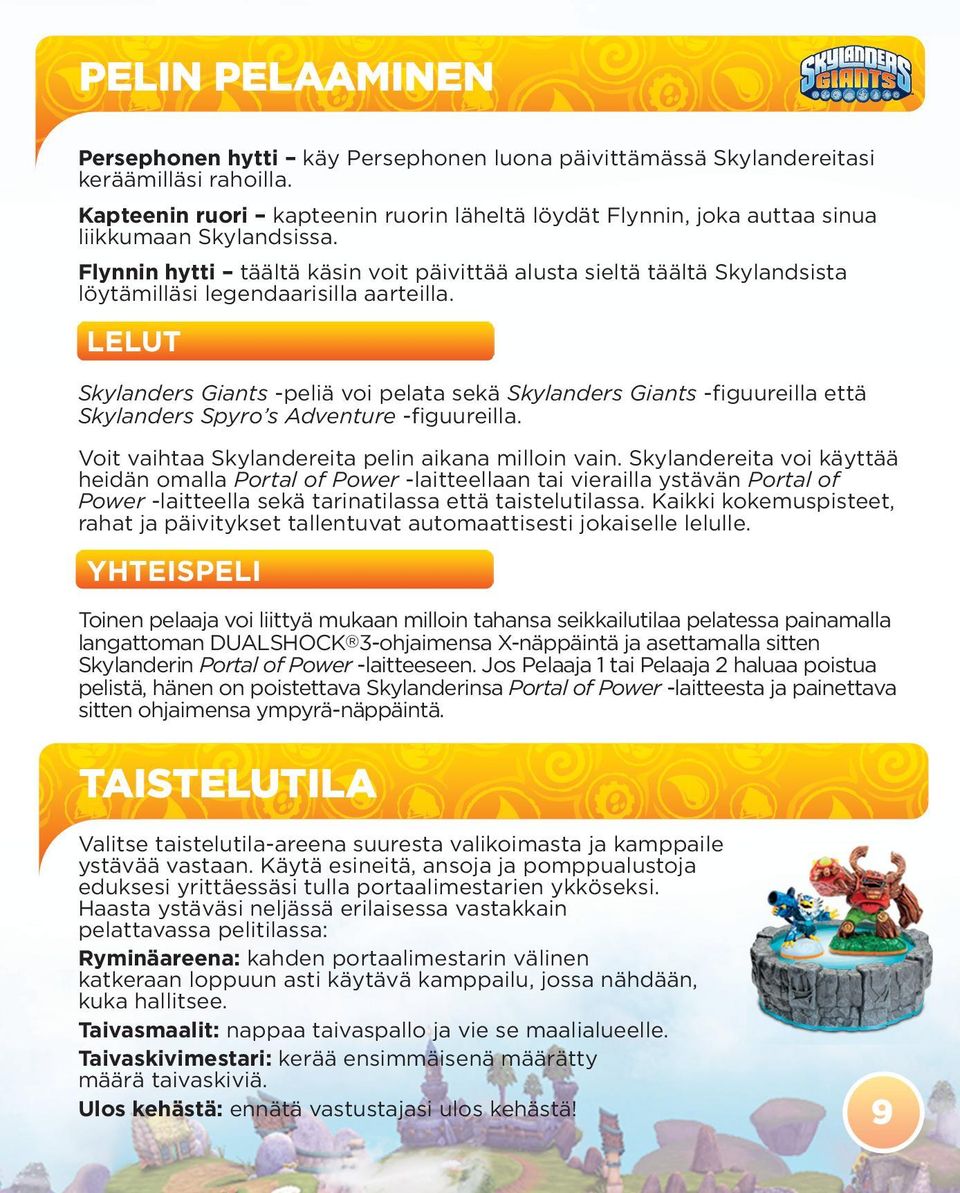 Flynnin hytti täältä käsin voit päivittää alusta sieltä täältä Skylandsista löytämilläsi legendaarisilla aarteilla.