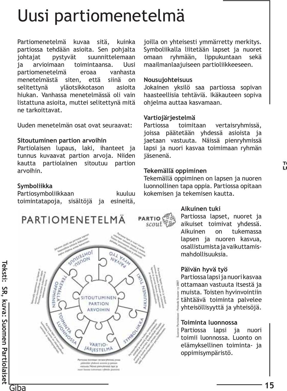 Vanhassa menetelmässä oli vain listattuna asioita, muttei selitettynä mitä ne tarkoittavat.