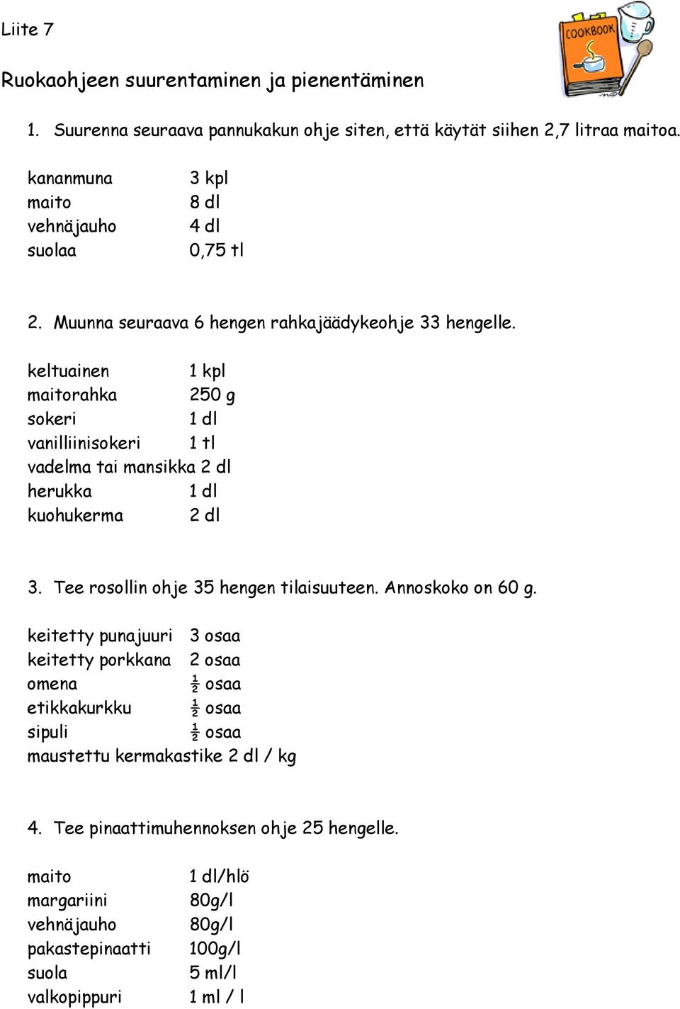 keltuainen 1 kpl maitorahka 250 g sokeri 1 dl vanilliinisokeri 1 tl vadelma tai mansikka 2 dl herukka 1 dl kuohukerma 2 dl 3. Tee rosollin ohje 35 hengen tilaisuuteen.